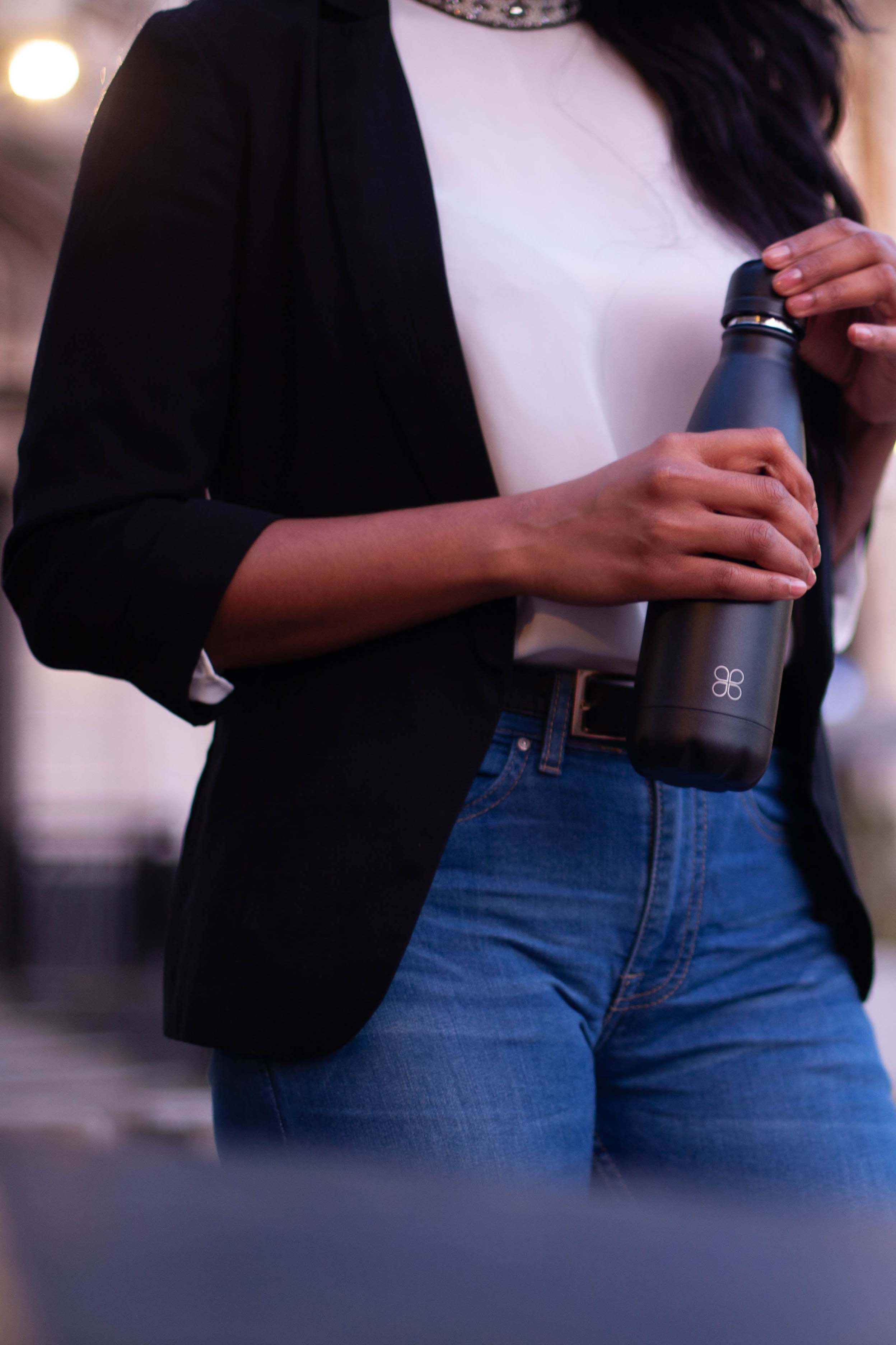 Lady With Black Brim's Bottle 