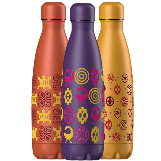 Adinkra African Inspired Series Water Bottle SetSet