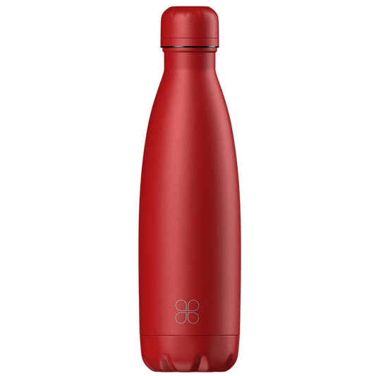 Candy red stainless steel water bottle