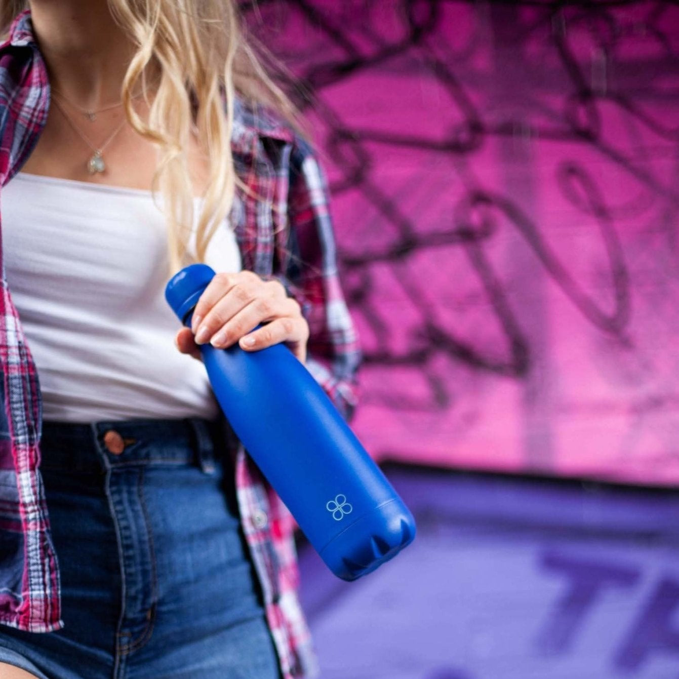 Reusable Stainless Steel Water Bottle - Blue