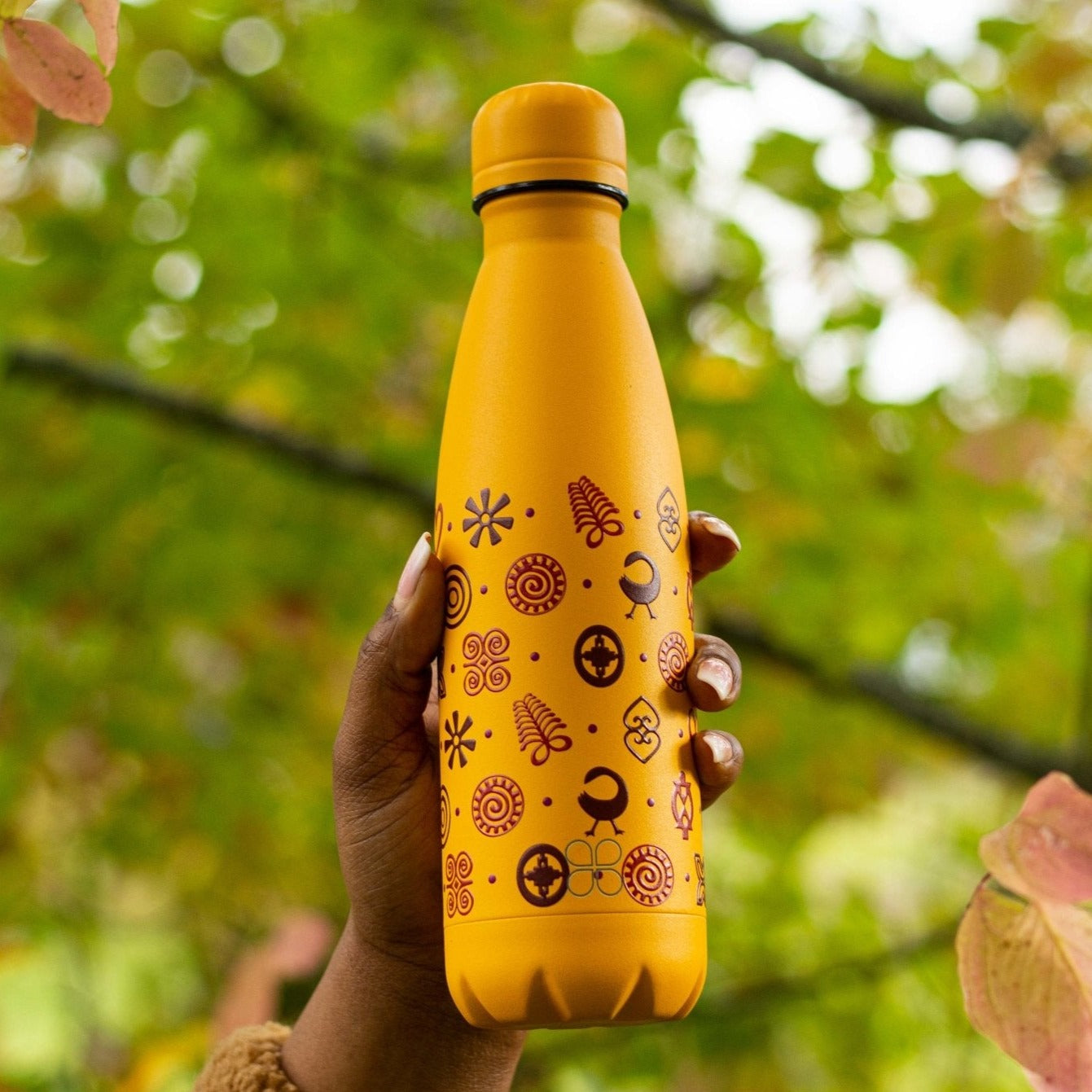 Personalised Yellow 500ml Thermos Insulated Water Bottle Like Chillys bottle